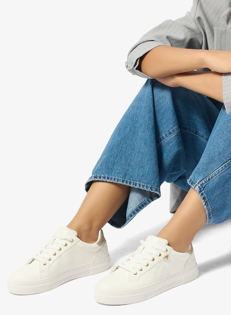 Aldo WHITE COMBO Saddie Low Top Sneakers for Women | Best Price UAE