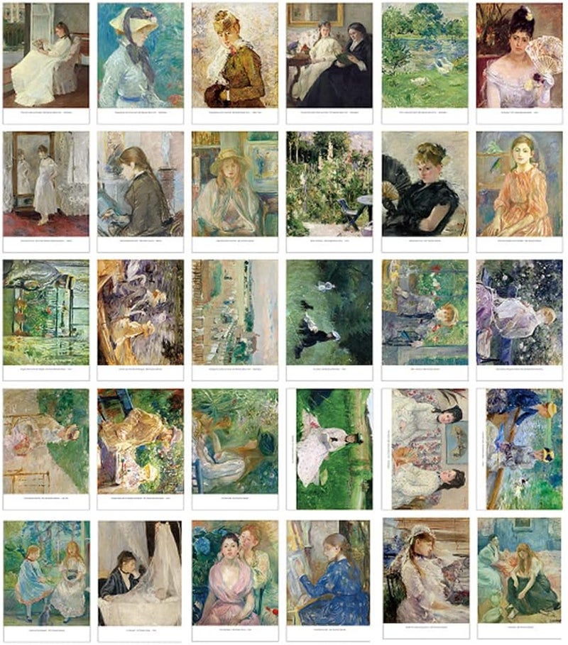 HOSTEESSCHOICE Beautiful Art Postcards set of 30 Berthe Morisot Post card variety pack Famous Painting Scenery,4 x 6 Inches - Image 1