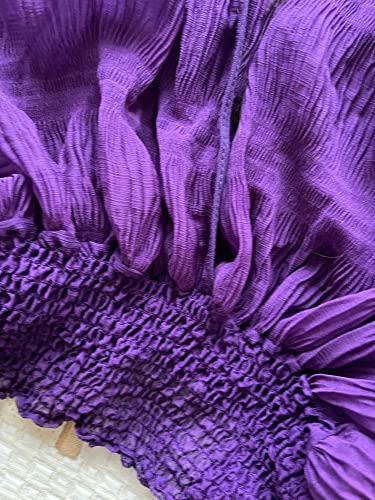 XPONNI Bell Sleeve Tops for Women Dressy Tops for Evening Wear Lace Blouses for Women (Purple,One Size,One Size) - Image 4