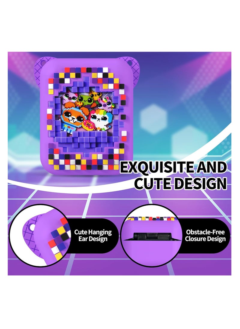 KASTWAVE Silicone Case for Bitzee Digital Pet Interactive Virtual Toy, Case for Bitzee with lanyard, Protective Skin for Bitzee Interactive Toy Digital Pet Accessories for Girls and Boys- Purple  - Image 3