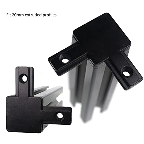 BLCCLOY 8Pcs 2020 Aluminum Extrusion T Slot Corner Bracket 20 Series Extruded Hardware 3 Way Tri Connector with Set Screw for 20/20 2040 T V Slot Black Aluminum Profile Frame Fitting - Image 5
