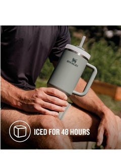 Stanley Quencher H2.0 FlowState™ Tumbler 1.2L – Shale – Large Vacuum Insulated Stainless Steel Travel Mug with Straw, Lid & Carry Handle – Cold for 11 Hours, Iced for 48 Hours, Dishwasher Safe – Reusable Water Bottle for Hot or Cold Drinks  - Image 4