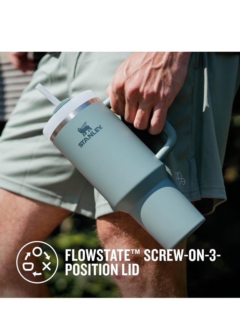 Stanley - Quencher H2.0 FlowState™ Tumbler 1.2L – Shale – Large Vacuum Insulated Stainless Steel Travel Mug with Straw, Lid & Carry Handle – Cold for 11 Hours, Iced for 48 Hours, Dishwasher Safe – Reusable Water Bottle for Hot or Cold Drinks - Image 1