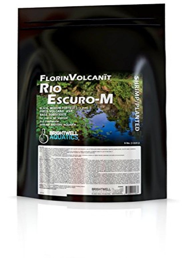 Brightwell Aquatics "FlorinVolcanit Rio Escuro-M Black 5mm FW Shrimp biotope Aquaria, 5 lb