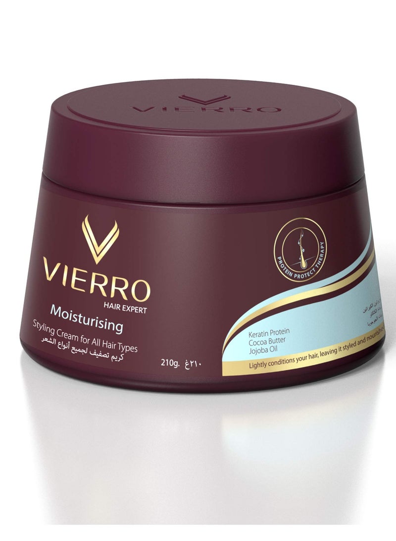 Vierro Intensive Hair Styling and Moisturizing Cream for Protein Protection, 210g, 3 pieces - Image 2