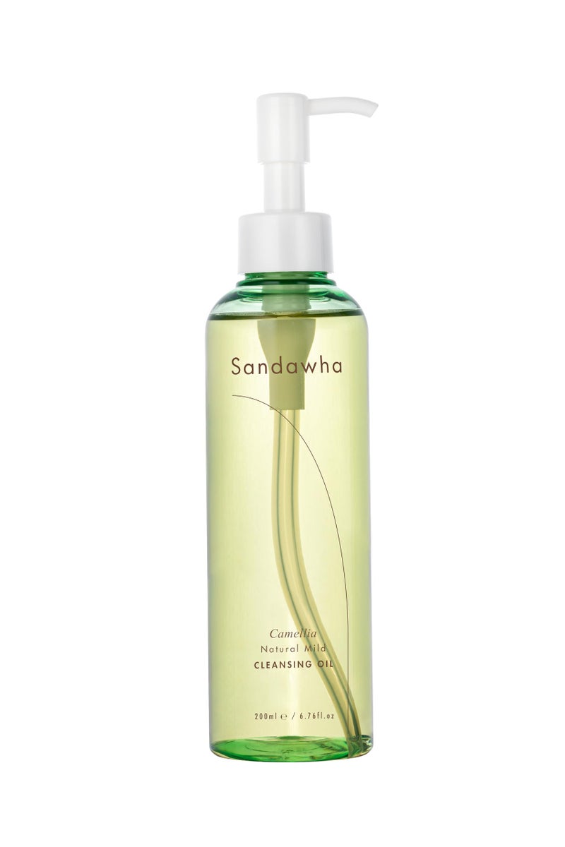 SanDaWha SKINCURE Camellia Natural Mild Cleansing Oil  Korean Skincare Deep Makeup Remover  Pore Cleanser for Blackheads and Sebum with 8 Plant Oils Ideal for Sensitive Skin 676 fl oz