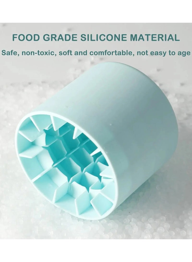 1 قطعة قالب مكعبات الثلج من السيليكون، شبكة ثلج أسطوانية، كوب صنع الثلج، دلو ثلج، أداة صنع الثلج المنزلية لفصل الصيف، صانعة ثلج للتجميد في الثلاجة، أدوات قالب مكعبات الثلج للمطبخ والبار، تصنع مكعبات ثلج مثالية الشكل مع قالب سيليكون سهل الإخراج، يتسع حتى 60 مكعبًا. - Image 5
