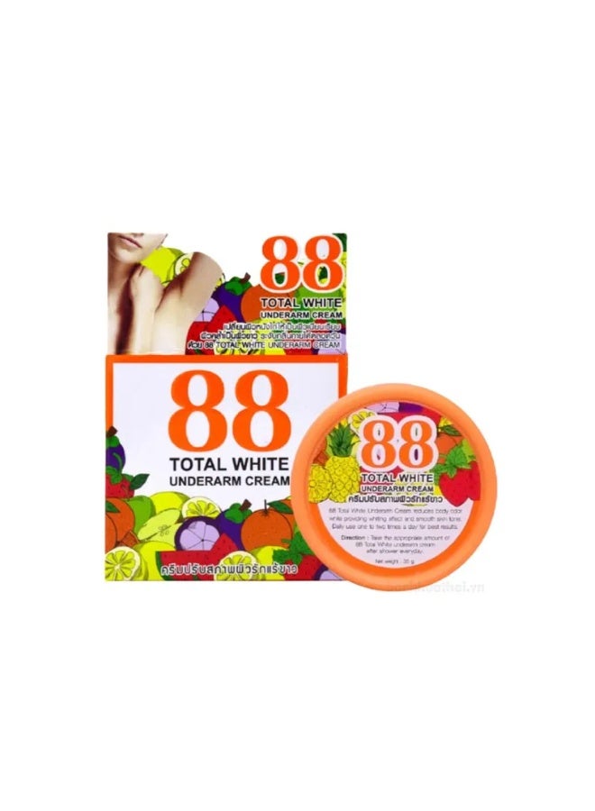 88 Total White Underarm Cream – Thai Whitening Deodorant Cream | Brightens Dark Underarms, Reduces Odor & Sweat, Smooth Skin Care - Image 1
