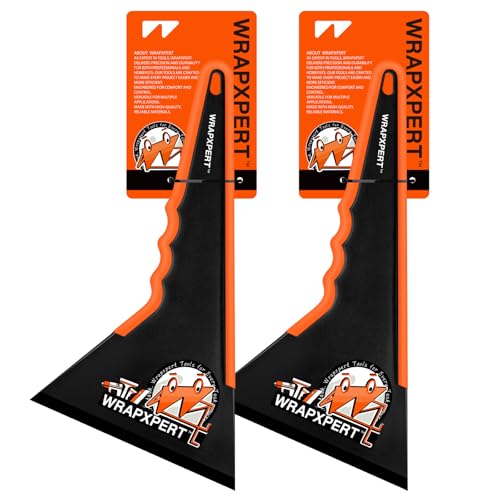 WRAPXPERT Window Tint Squeegee 2 Pack Long Handle Window Tint Tools Squeegee for Car Windows Tinting TriEdge Contour Tool for WindshieldSide MirrorsRear GlassFront Windows Film Installation - Image 1