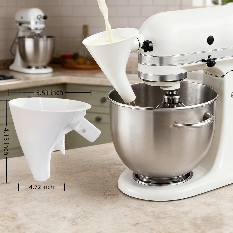 JITUIHOM Premium Flour Funnel for Stand Mixer â€“ Compatible with Funnel for Kitchen Aid Artisan KSM150 and Bowl Lift, Perfect for Baking, Easy to Use, and Clean - Image 2