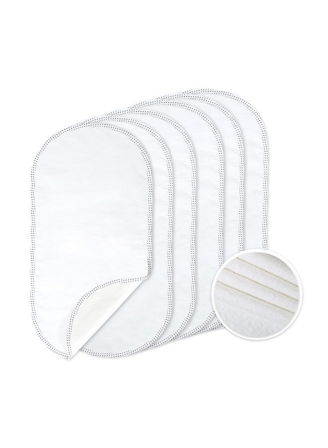 TILLYOU بطانات تغيير مائية TILLYOU 6 عبوات، 100% قطن، بطانات حفاضات قماش قابلة لإعادة الاستخدام، بيضاء - Image 1