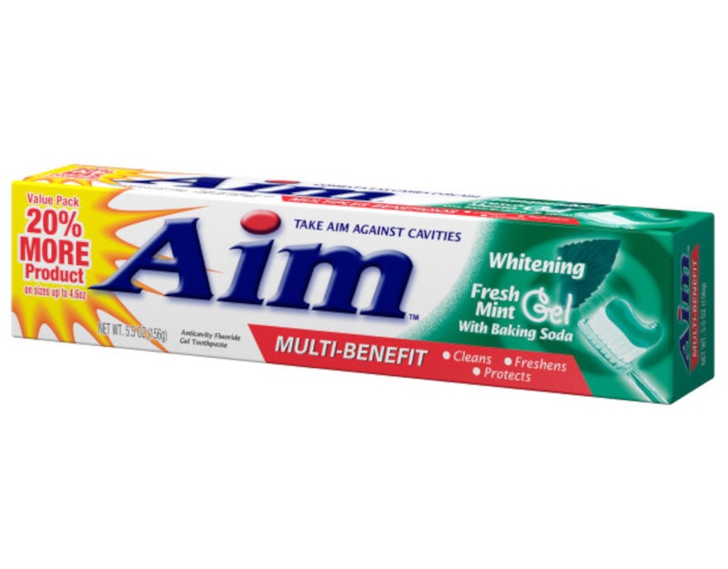 Aim Toothpaste 6 oz Tube (pack of 6) Fresh Mint gel - Image 3