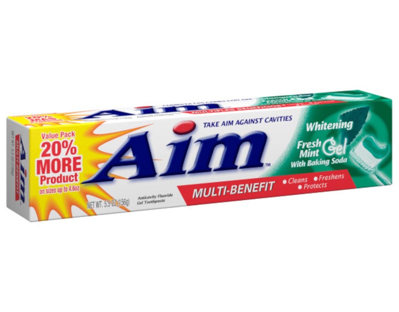 Aim Toothpaste 6 oz Tube (pack of 6) Fresh Mint gel - Image 4