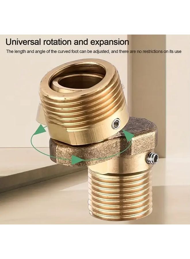 2pcs Copper Adjustable Angle Mixer Tap Adapter For Bathroom Shower Faucet - Image 5