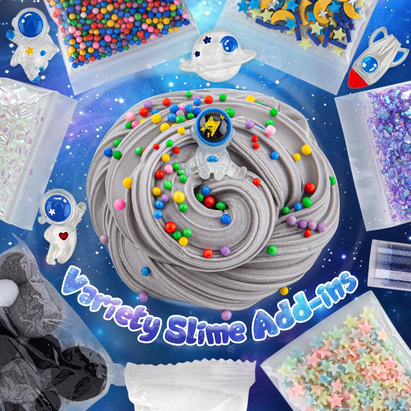 Okaybee Astronaut Galaxy Slime for Kids, Big Slime Bucket with Clay, Glow in The Dark Slimes Kit for Girls and Boys Ages 8-12, Slimes Party Favors for Birthday Easter, Sensory DIY Toys - Image 2