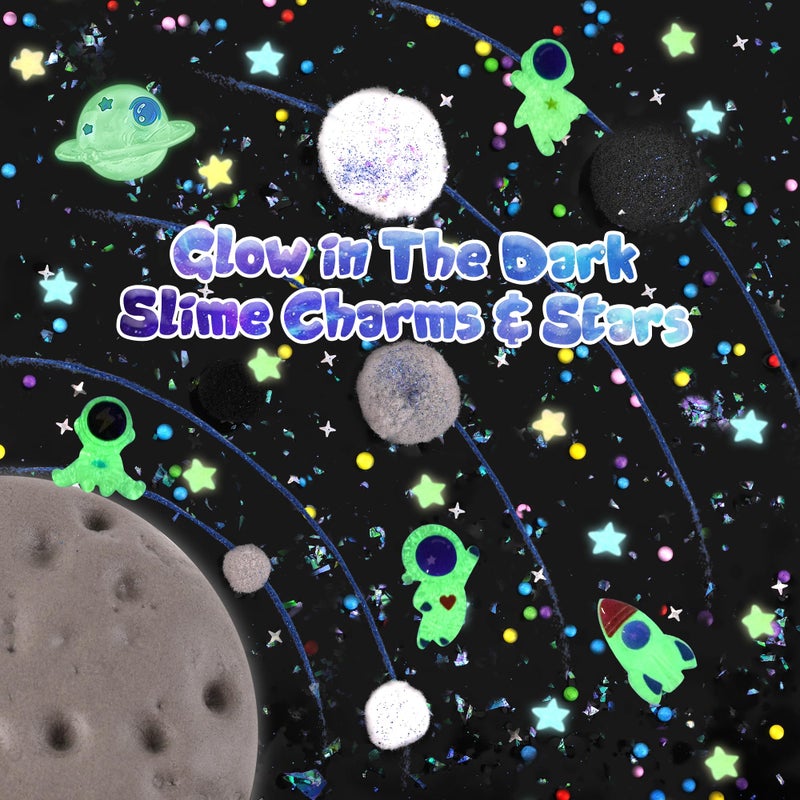 Okaybee Astronaut Galaxy Slime for Kids, Big Slime Bucket with Clay, Glow in The Dark Slimes Kit for Girls and Boys Ages 8-12, Slimes Party Favors for Birthday Easter, Sensory DIY Toys - Image 3