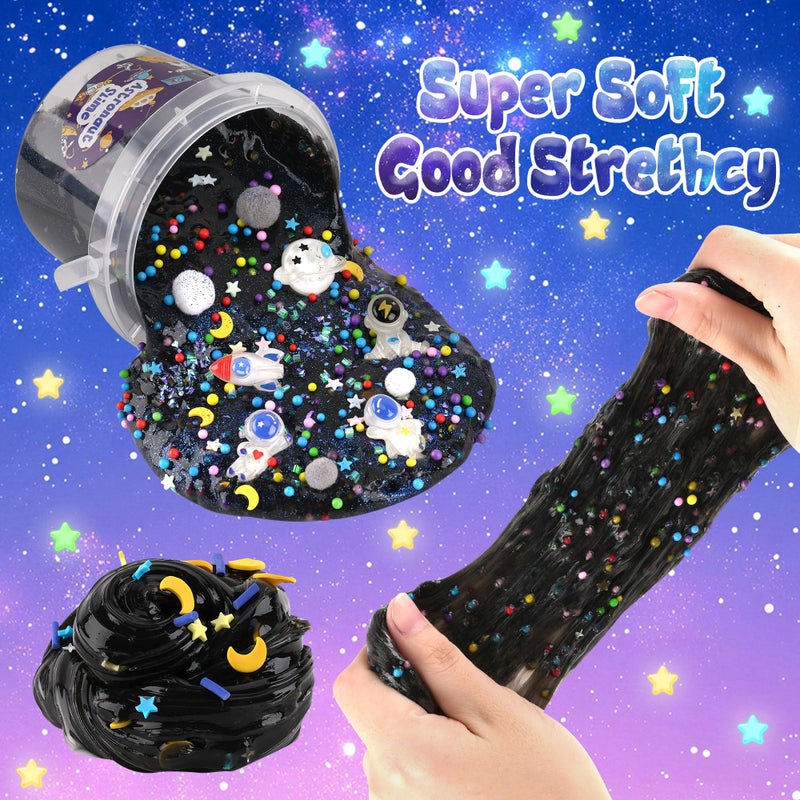 Okaybee Astronaut Galaxy Slime for Kids, Big Slime Bucket with Clay, Glow in The Dark Slimes Kit for Girls and Boys Ages 8-12, Slimes Party Favors for Birthday Easter, Sensory DIY Toys - Image 4
