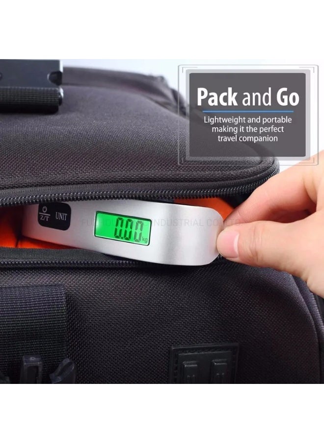Portable Digital Luggage Scale - 50kg/110lb High Precision Suitcase Weight Scale with Backlit LCD Display, Auto-Lock, Overload Alert & Travel Hanging Strap - Image 3