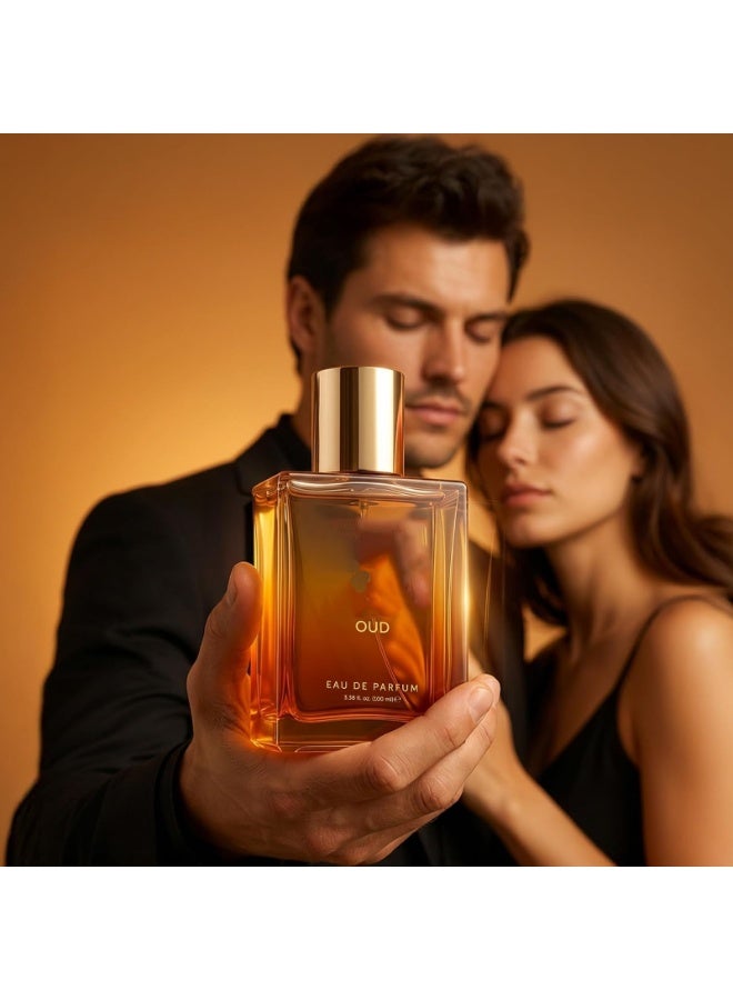 بخاخ عطر عود فاخر أو دو بارفان للجنسين (100 مل / 3.3oz) - عطر شرقي بتركيز قوي يدوم طويلاً بنغمات العسل والبرغموت والعود والعنبر للرجال والنساء - Image 4