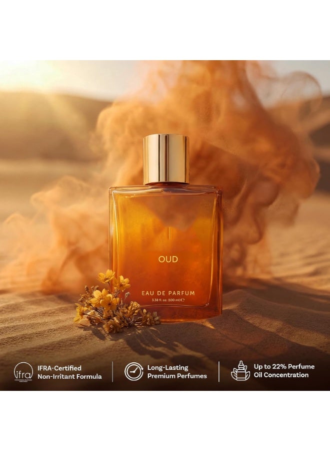 بخاخ عطر عود فاخر أو دو بارفان للجنسين (100 مل / 3.3oz) - عطر شرقي بتركيز قوي يدوم طويلاً بنغمات العسل والبرغموت والعود والعنبر للرجال والنساء - Image 3
