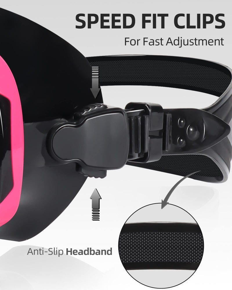 EverSport Swim Goggles Adult with Nose Cover for Women Men No Leak, Anti-Fog Clear Wide View Diving Mask Open Water Pool Swimming Goggles Silicone Shower Goggles Youth Snorkel Junior Nose Goggles - Image 5
