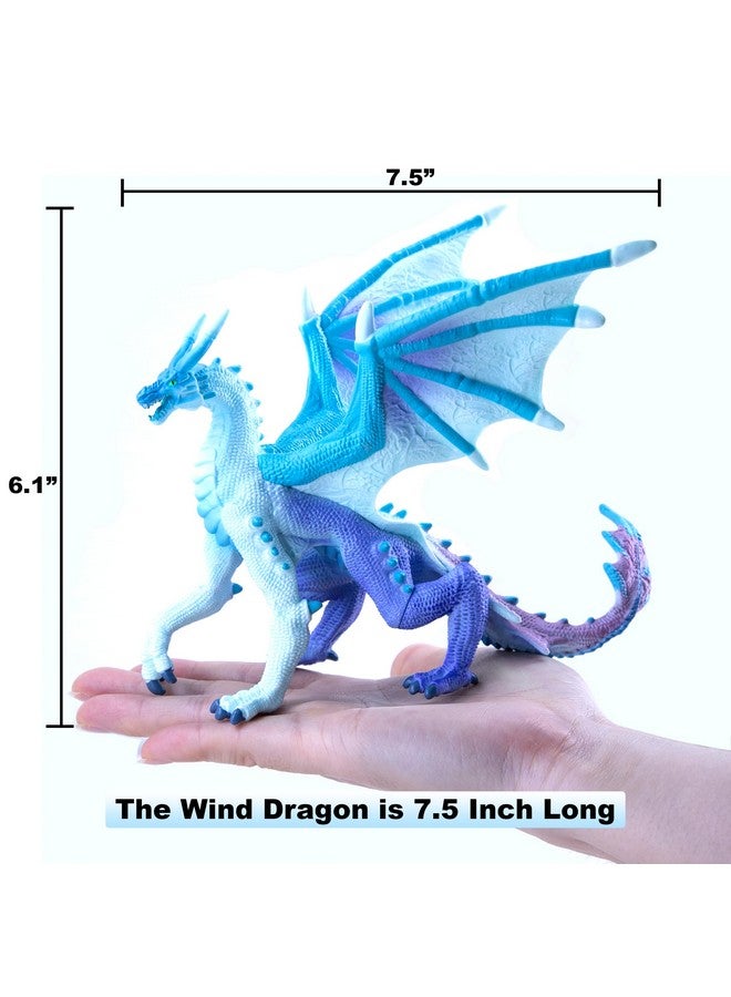 RECUR Wind Dragon Action Figurine, 7.5 Inch Statue Toys for Boys Girls Kids, RPG Figures Miniatures for Display & Roleplaying, Collectors Toy Age 3 + - Image 2