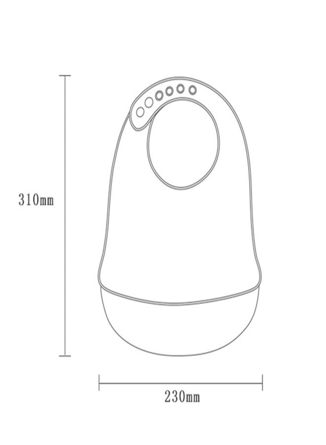 GUCHIGU Waterproof Silicone Baby Bib for Feeding Babies and Toddlers, Cute Cartoon Printing Unisex Set of 1 Silicon Baby Bibs Rice Pocket (Cat Design, Pink) - Image 5