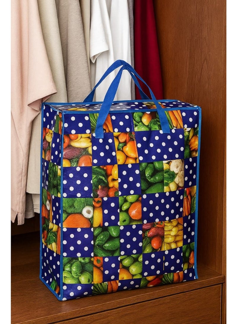 Storage Bag for Comforters, Blankets, Clothes - Large Size 70x90x25 - Multicolor - Jumbo Storage Bag0 - Image 1