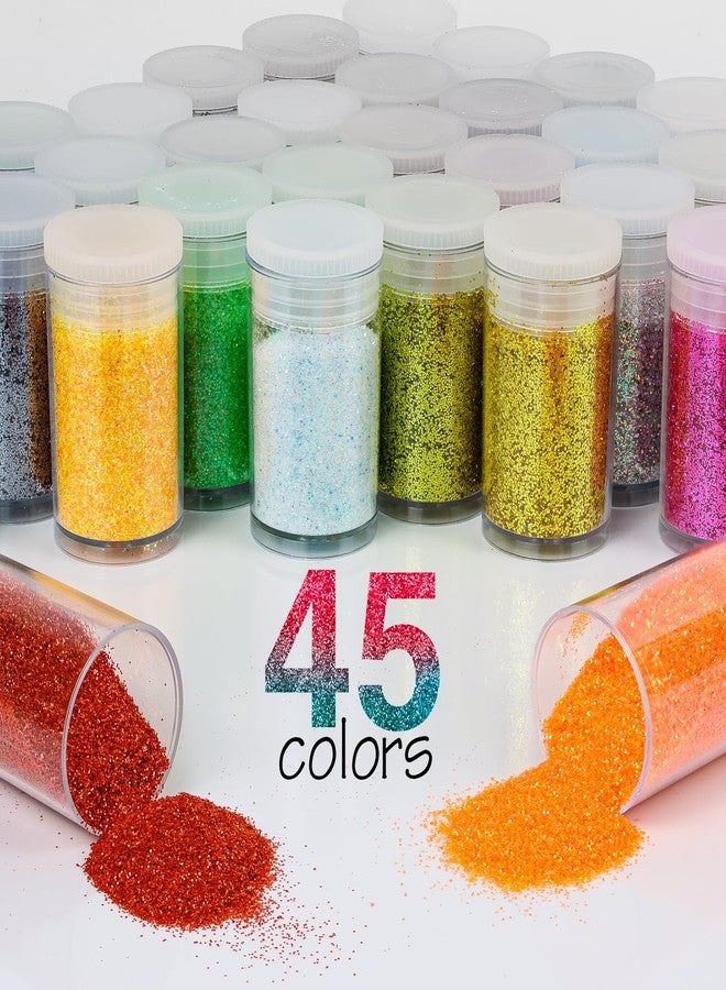 Estanoite Fine Glitter for Epoxy Resin, Set of 45 Colors, Estanoite Extra Fine Craft Glitter Powder, Assorted Nail Arts Glitter, Cosmetic Powder for Body Face Hair Eye and Tumbler Candle Making - Image 2