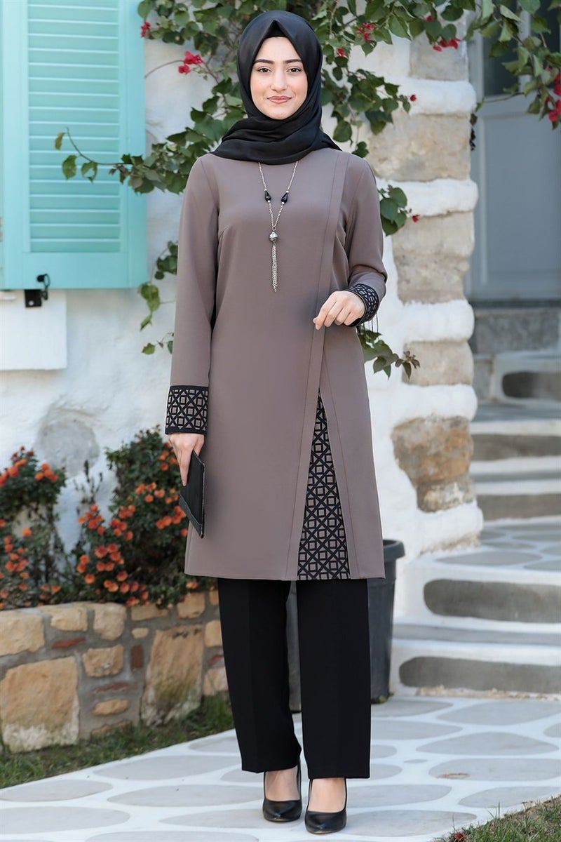 Esilanur Asian Hijab Suit Mink  - Image 1