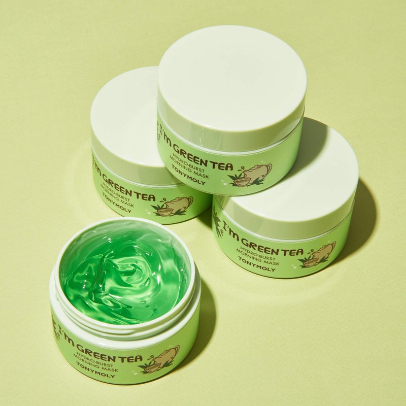 TONYMOLY Iâ€™m Green Tea Hydro Burst Morning Mask â€“ Refreshing Gel Mask for Dull, Tired Skin â€“ Hydrating, Calming, with Green Tea, Bamboo & Centella Asiatica Extracts â€“ Paraben & Alcohol Free - Image 2