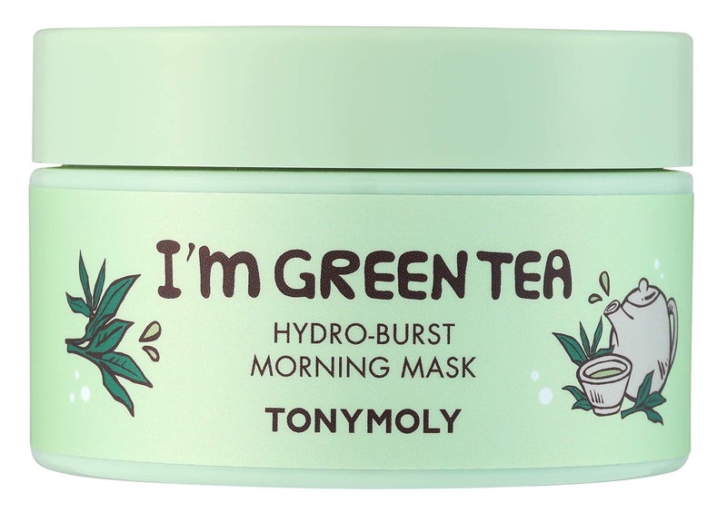 TONYMOLY Iâ€™m Green Tea Hydro Burst Morning Mask â€“ Refreshing Gel Mask for Dull, Tired Skin â€“ Hydrating, Calming, with Green Tea, Bamboo & Centella Asiatica Extracts â€“ Paraben & Alcohol Free - Image 1