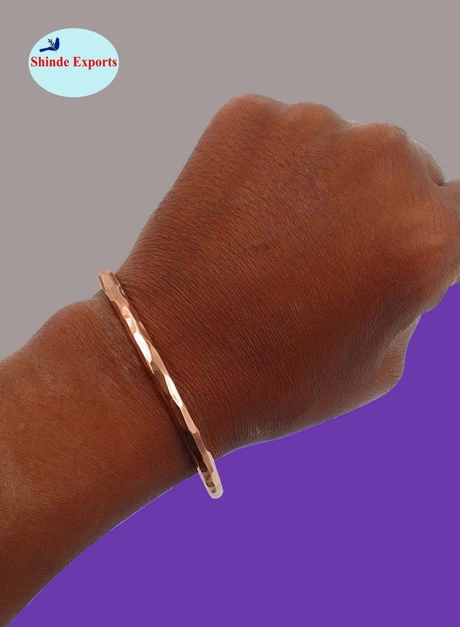SHINDE EXPORTS pure copper Kada/Bracelet for men and women (Hammered kada) - Image 2