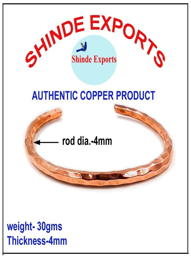 SHINDE EXPORTS pure copper Kada/Bracelet for men and women (Hammered kada) - Image 3