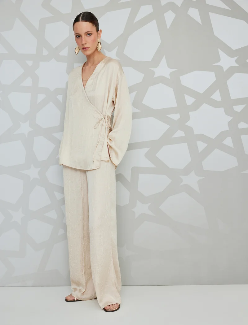 كوتون Satin Kimono Jacket