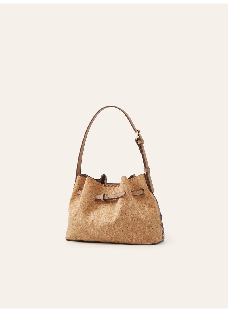 Vintage Mosaic Floral Hobo Shoulder Bag Adjustable Strap Casual Daily Crossbody Handbag - Image 3