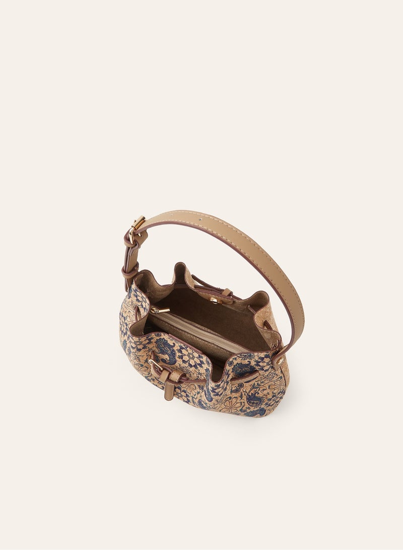Vintage Mosaic Floral Hobo Shoulder Bag Adjustable Strap Casual Daily Crossbody Handbag - Image 4