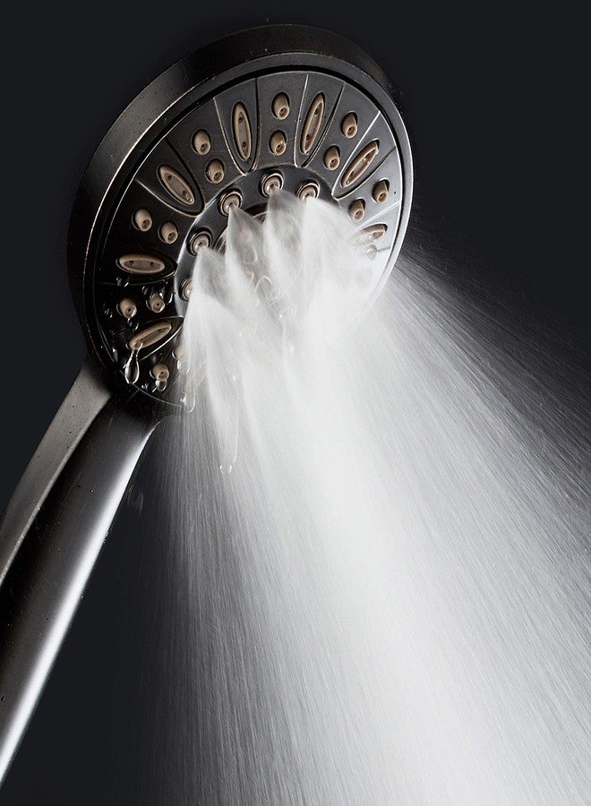 AquaDance High Pressure 6-Setting Hand Held Shower Head with Extra-Long 6 Foot Hose & Bracket - Anti-Clog Nozzles - USA Standard Certified - Top U.S. Brand - OIL RUBBED BRONZE - Image 5