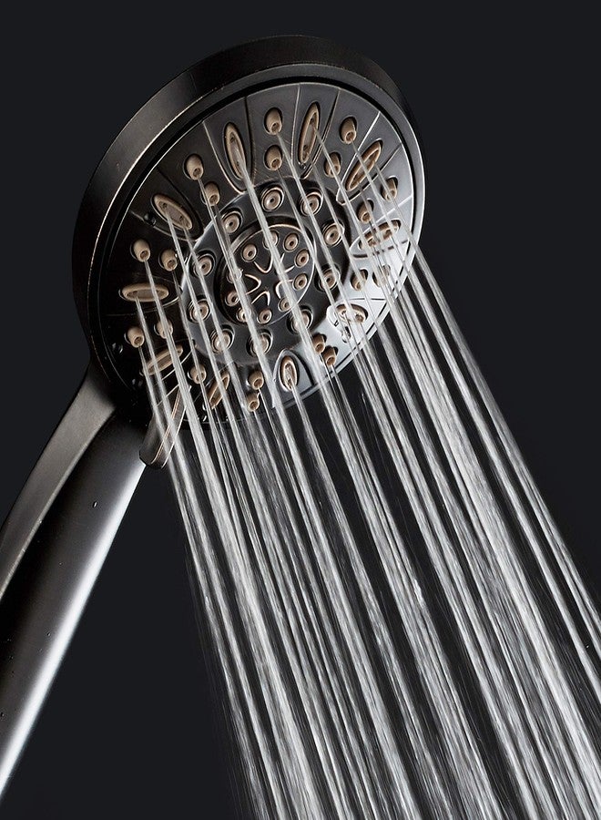 AquaDance High Pressure 6-Setting Hand Held Shower Head with Extra-Long 6 Foot Hose & Bracket - Anti-Clog Nozzles - USA Standard Certified - Top U.S. Brand - OIL RUBBED BRONZE - Image 3