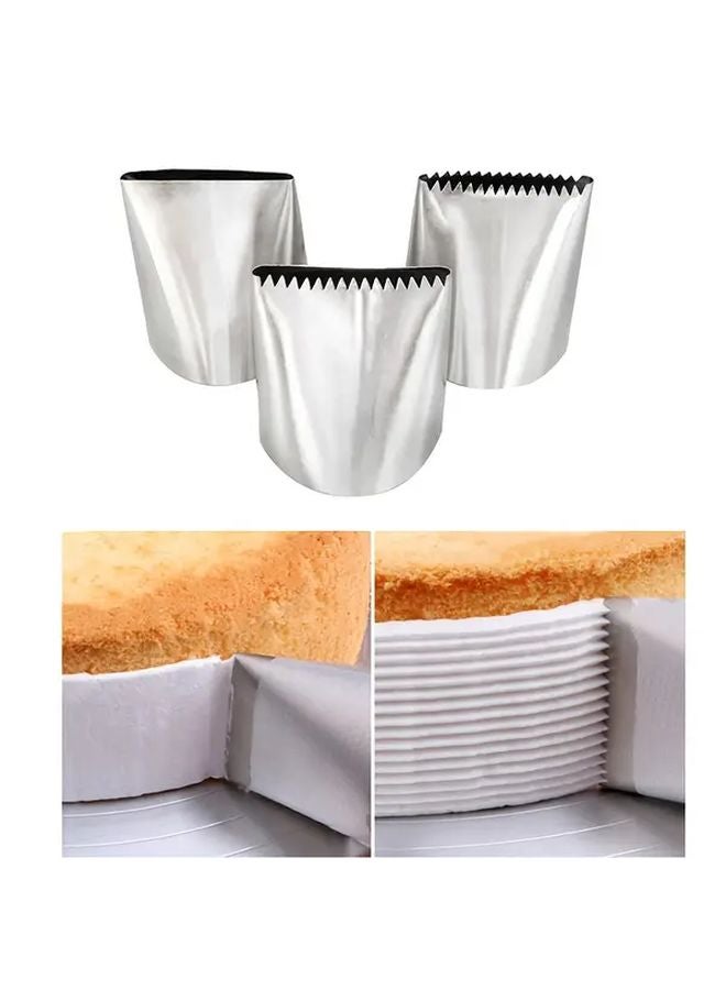 No 200 Silvery Stainless Steel Piping Tip Single Sided Sawtooth Edge For Cake Cream Decorating - Image 5