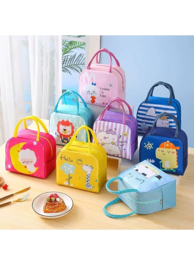 Cartoon Animal Print Lunch Bag Portable Insulated Cooler - Image 3