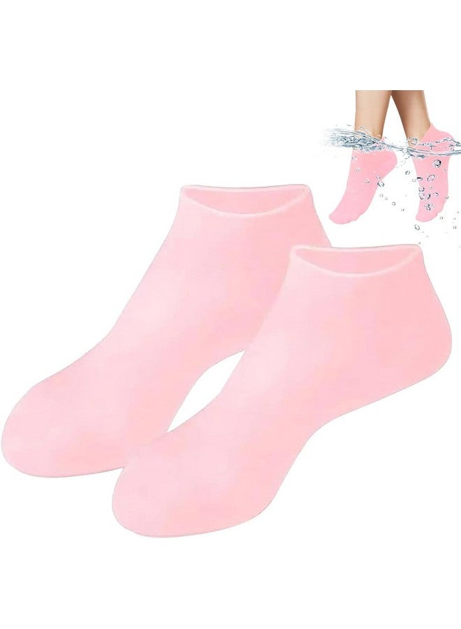 Calyrex 1 Pair Silicone Socks For Dry Cracked Feet Women, Moisturizing Foot Socks, Soft Gel Socks, Aloe Socks Women's Spa Pedicure Foot Care Socks For Repairing Dry Feet, Multicolour - Image 1