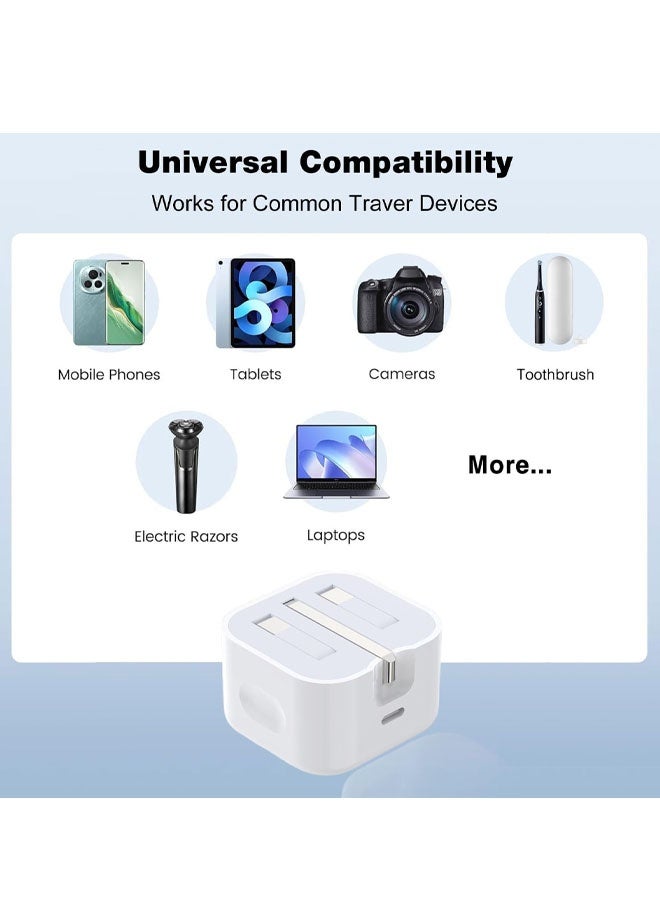 شاحن قابل للطي قياسي في المملكة المتحدة بقوة ٢٠ واط (إصدار هونج كونج) - Image 5