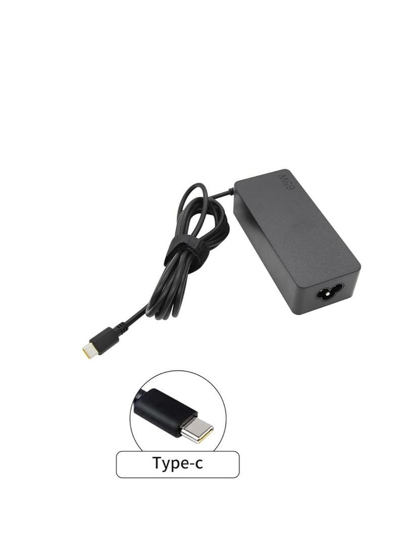 Terabyte ThinkPad Laptop Charger 65W USB Type-C AC Power Adapter for X1 Carbon 2017 2018,T580 E580 X280 E485 A485 T480S,Yoga 920 720 730 L380,New S1 S2 2018, L480 L580,ADLX65YDC2A Black - Image 2