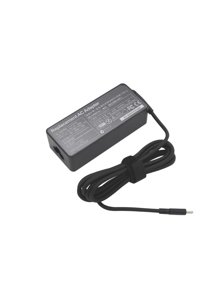 Terabyte ThinkPad Laptop Charger 65W USB Type-C AC Power Adapter for X1 Carbon 2017 2018,T580 E580 X280 E485 A485 T480S,Yoga 920 720 730 L380,New S1 S2 2018, L480 L580,ADLX65YDC2A Black - Image 3
