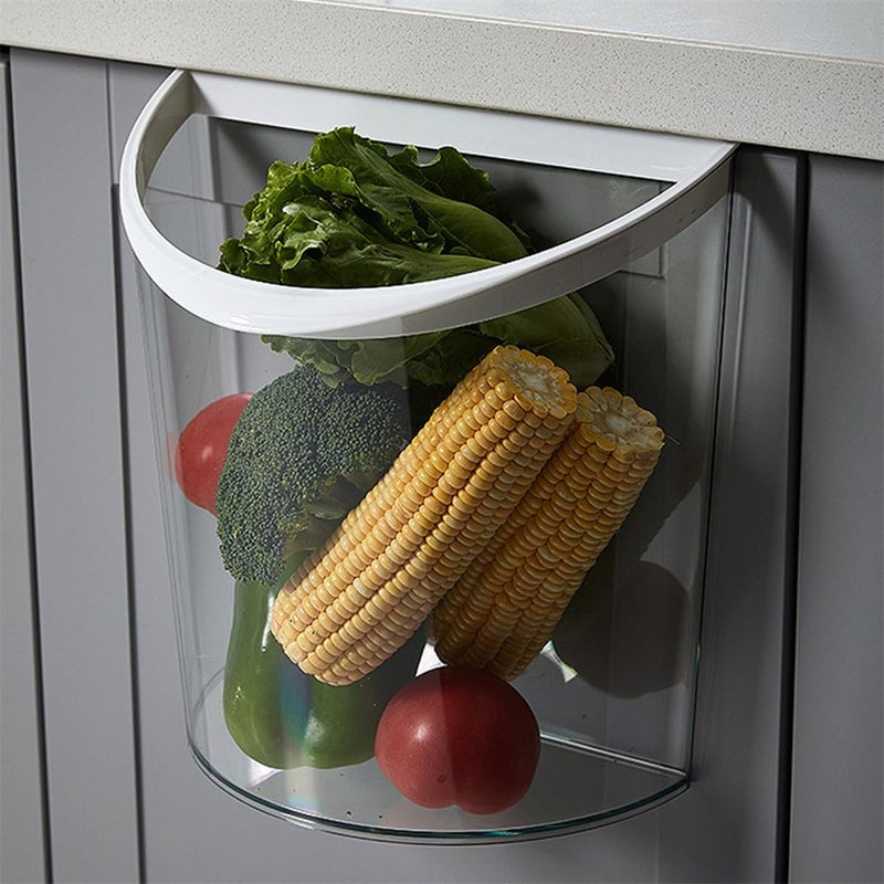 Hanging Trash Bin Kitchen Cabinet Trash Can No-Drill U-Shaped Compost Bin for Wall Mount, Portable Kitchen Garbage Organizer for Small Spaces - Image 4