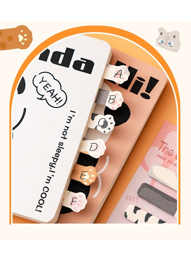 Generic Sticky note set, 540 sticky divider sticky note labels, divider self-adhesive sticky note pad set, planner sticky note labels with bookmark index, suitable for school supplies, office supplies, book sticky notes, cartoon cat animal self-sticky sticky notes, kawaii stationery, cat sticky notes, kawaii stationery  - Image 5