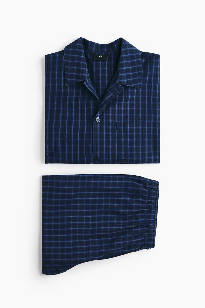 Poplin pyjama shirt and bottoms