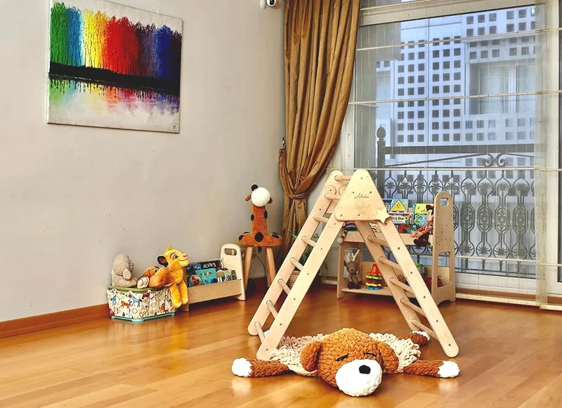 Kidoppo Large Climbing Triangle | Montessori Climbing Ladder | Large Size Climbing and Balance Toy | Montessori Large Size Climbing Triangle for Preschool Development