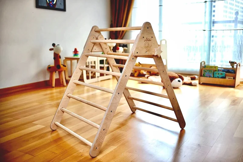 Kidoppo Large Climbing Triangle | Montessori Climbing Ladder | Large Size Climbing and Balance Toy | Montessori Large Size Climbing Triangle for Preschool Development